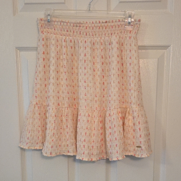 Nautica Junior's Cream Pink Floral Skirt Size Small - Picture 1 of 6